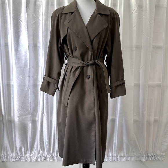 London Fog Vintage 90s Double Breasted Trench Coat Size 4P